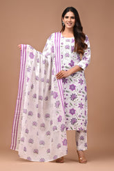 *All New Exclusive Collection of Hand Block Printed "Stitched" Cotton Suits With Cotton Dupatta in Beautiful Colours*